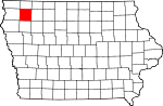 State map highlighting O'Brien County