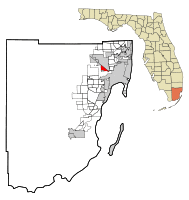 Location in Miami-Dade County and the state of Florida