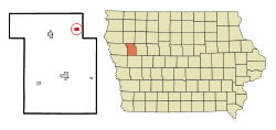 Location of Galva, Iowa