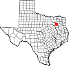 State map highlighting Van Zandt County