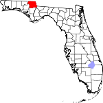 A state map highlighting Jackson County in the northwestern part of the state. It is medium in size.