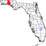 A state map highlighting Walton County in the northwestern part of the state. It is medium in size and narrow in shape.