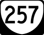 State Route 257 marker