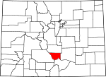 State map highlighting Custer County