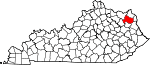 State map highlighting Carter County