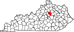 State map highlighting Fayette County
