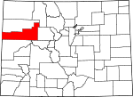 State map highlighting Garfield County