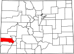 State map highlighting San Miguel County