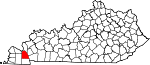 State map highlighting Marshall County