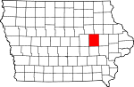 State map highlighting Benton County