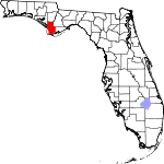 A state map highlighting Gulf County in the northwestern part of the state. It is medium in size.