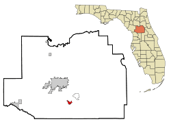 Location in Marion County and the state of Florida