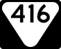 State Route 416 marker