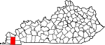 State map highlighting Graves County