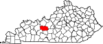 State map highlighting Grayson County