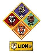 Cub Scout ranks (Boy Scouts of America) 2018.jpg