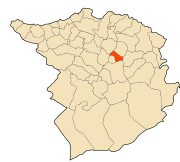 Location of Tlemcen in the Tlemcen Province