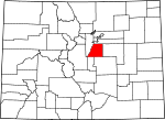 State map highlighting Douglas County