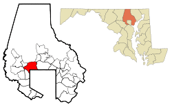 Location of Pikesville, Maryland