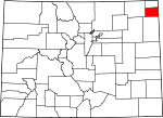 State map highlighting Phillips County