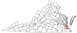 Location in the State of Virginia