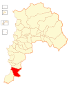 Location of San Pedro commune in the Valparaíso Region