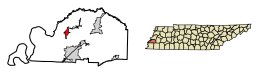 Location of Gilt Edge in Tipton County, Tennessee.