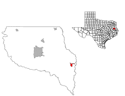 Location of Chireno inside of Nacogdoches County