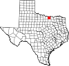 State map highlighting Cooke County