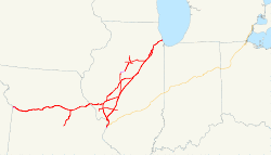 Chicago and Alton Railroad system map (1918).svg