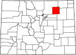 State map highlighting Morgan County