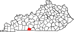 State map highlighting Simpson County