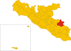 Canicattì within the Province of Agrigento
