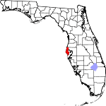 A state map highlighting Pinellas County in the middle part of the state. It is small in size.