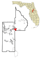Location in Lake County and the state of Florida