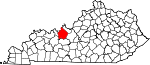 State map highlighting Breckinridge County