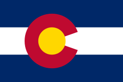 Flag of Colorado designed by Andrew Carlisle Carson.svg