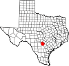 State map highlighting Bexar County
