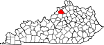 State map highlighting Henry County