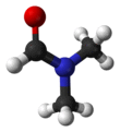 Ball and stick model of dimethylformamide