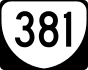 State Route 381 marker