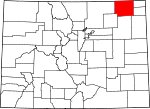 State map highlighting Logan County