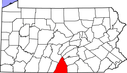 Map of Franklin County, Pennsylvania