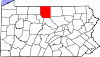 State map highlighting Potter County