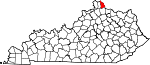 State map highlighting Campbell County