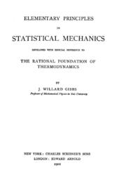Title page of Gibbs's Statistical Mechanics