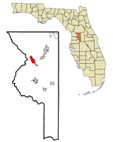 Location in Sumter County and the state of Florida