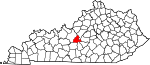 State map highlighting LaRue County