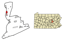 Location of Milton in Northumberland County, Pennsylvania.