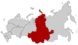 Location of the Siberian Federal District
